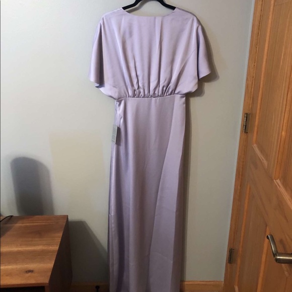 Chiaria Flutter Sleeve Satin Dress - Picture 3 of 3